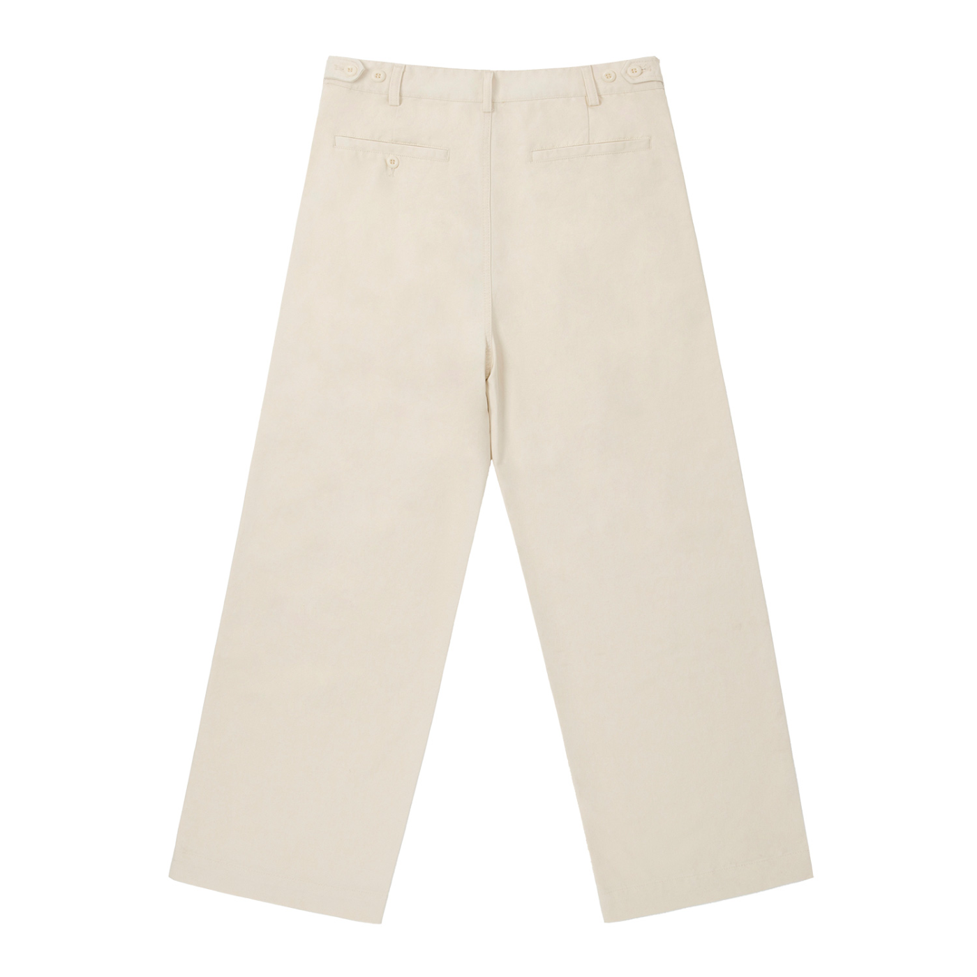 100% Cotton Adjustable Waist Straight-Leg Pants