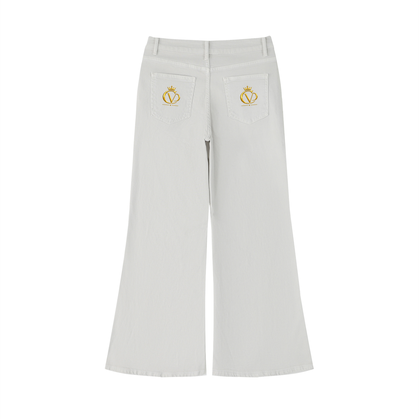 COVRD Women's Vintage Wash Flared Leg Jeans