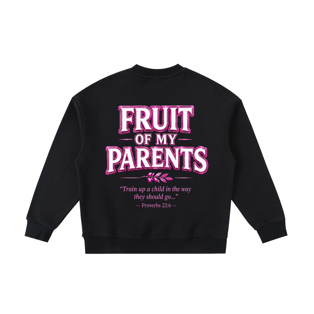 STAY COVRD Girls' "FRUIT of MY PARENTS" Crewneck Sweatshirt