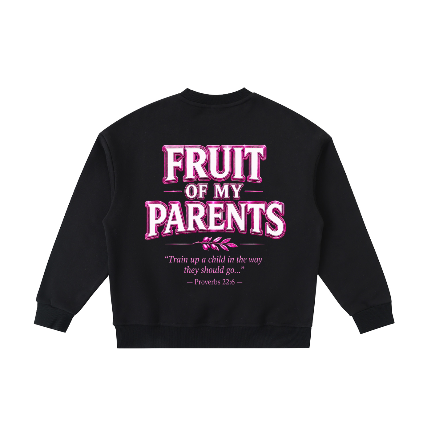 STAY COVRD Girls' "FRUIT of MY PARENTS" Crewneck Sweatshirt