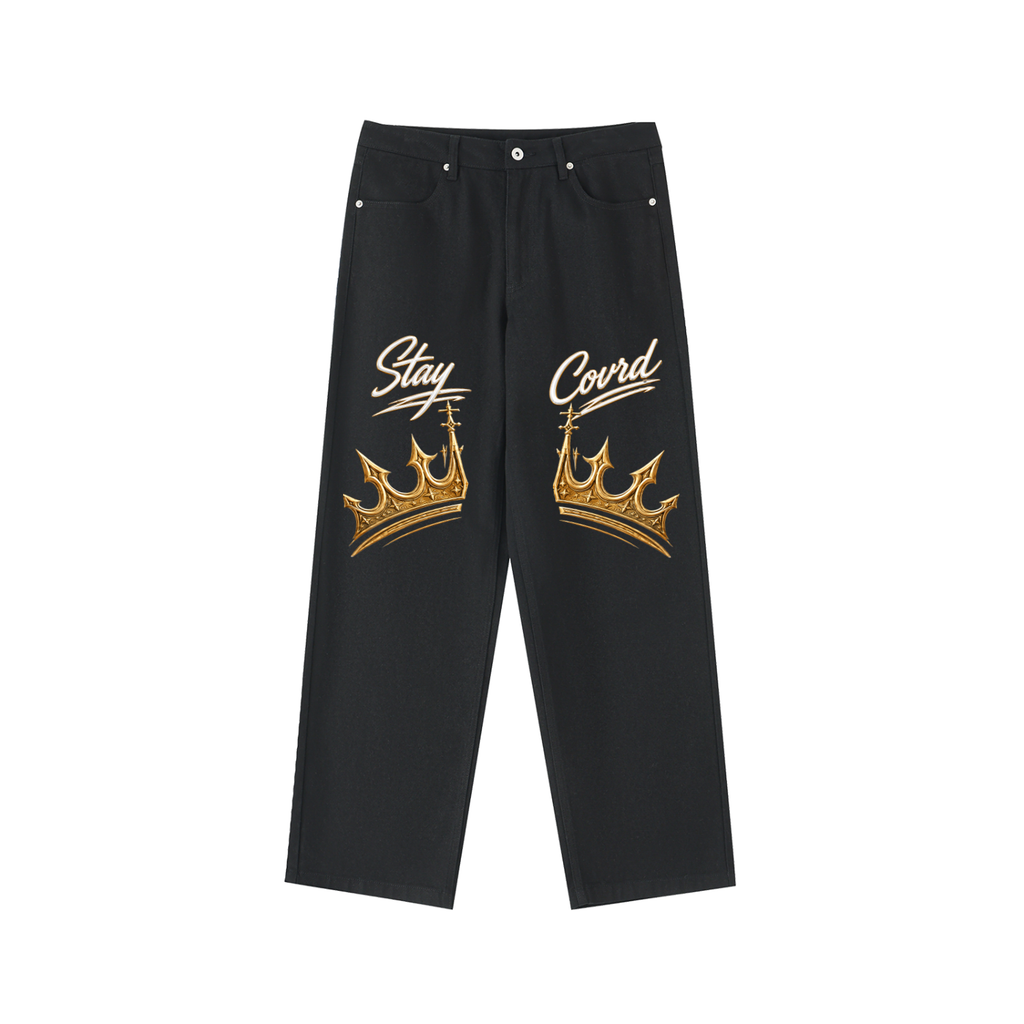 COVRD Men 100% Cotton Straight-Leg Pants