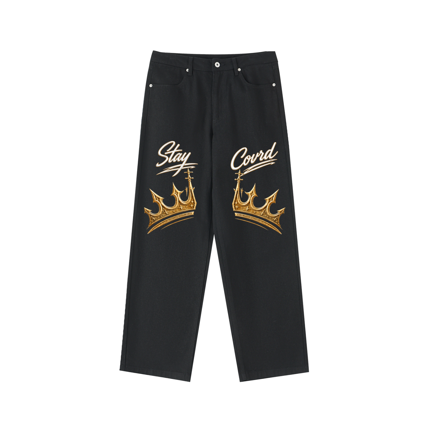 COVRD Men 100% Cotton Straight-Leg Pants