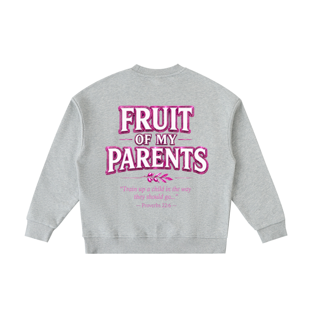 STAY COVRD Girls' "FRUIT of MY PARENTS" Crewneck Sweatshirt
